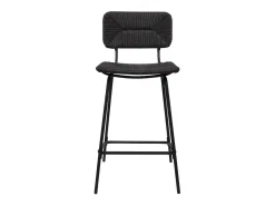 Conjunto de taburetes de bar de metal con asiento de ratán 65cm NEMA