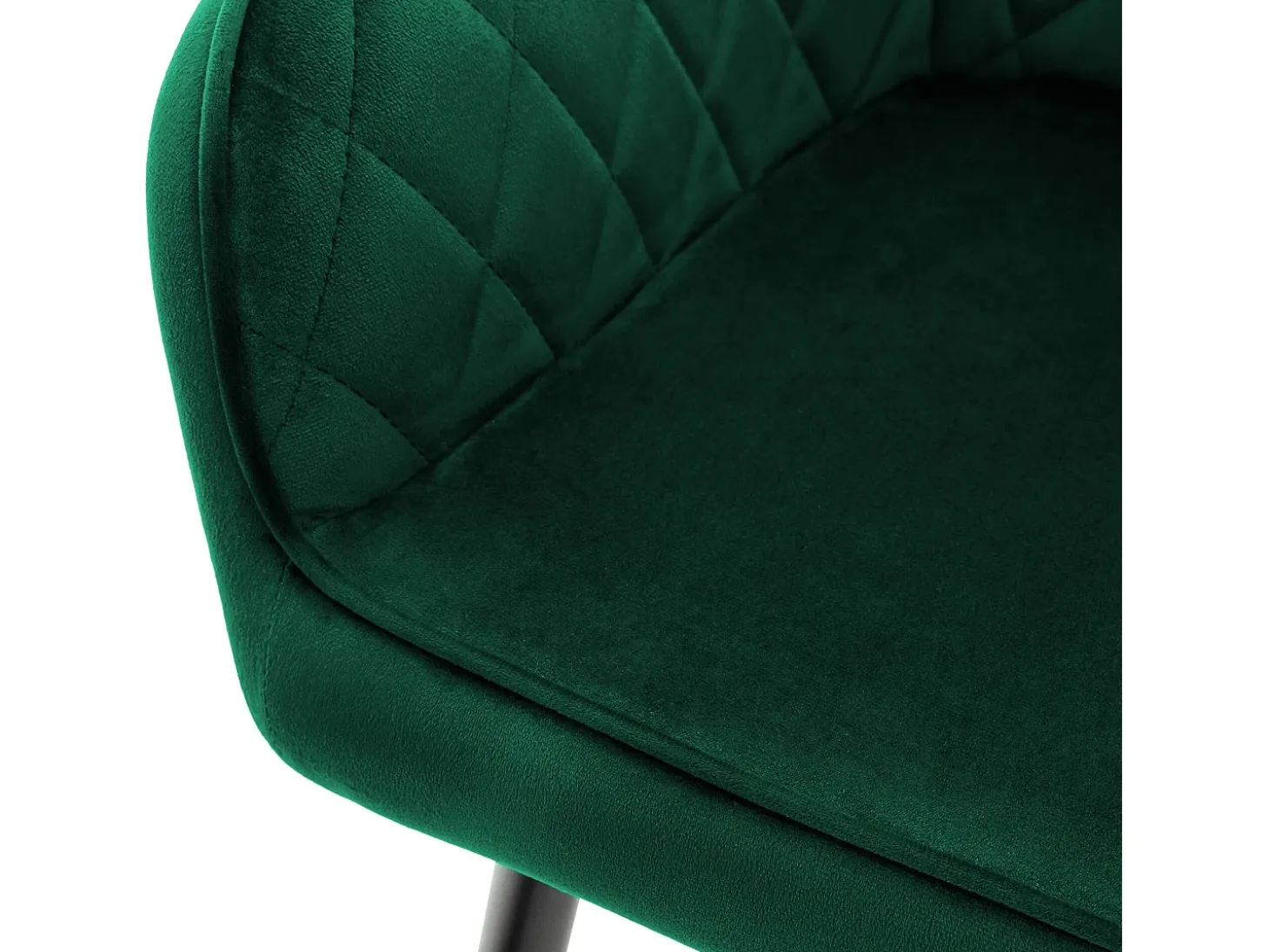 Conjunto de 2x sillas de comedor tapizadas en terciopelo sillones de salón verde ML-Design