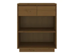 Consola marrón miel 60x34x75 cm Madera maciza de pino