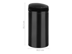 Contenedor automático con sensor de 50 litros acero al carbono negro 02_0006087