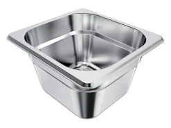 Contenedor Gastronorm SucceBuy GN 1/6, Recipiente de Restauración de Acero Inoxidable 6PCs 1,7 L, Contenedor Inox Alimentario Profundidad 10 cm, Antiadherente