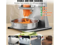 Cortadora Comercial de Papas y Verduras SucceBuy, Cortadora de Papas con 4 Cuchillas, Cortadora de Esquinas