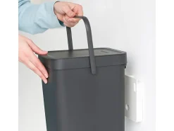 Cubo de basura Brabantia Sort & Go 12L Gris Oscuro - 109805