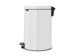 Cubo de Basura con Pedal Brabantia Newicon 20L Blanco Diseño Intemporal Antiolor Higiénico