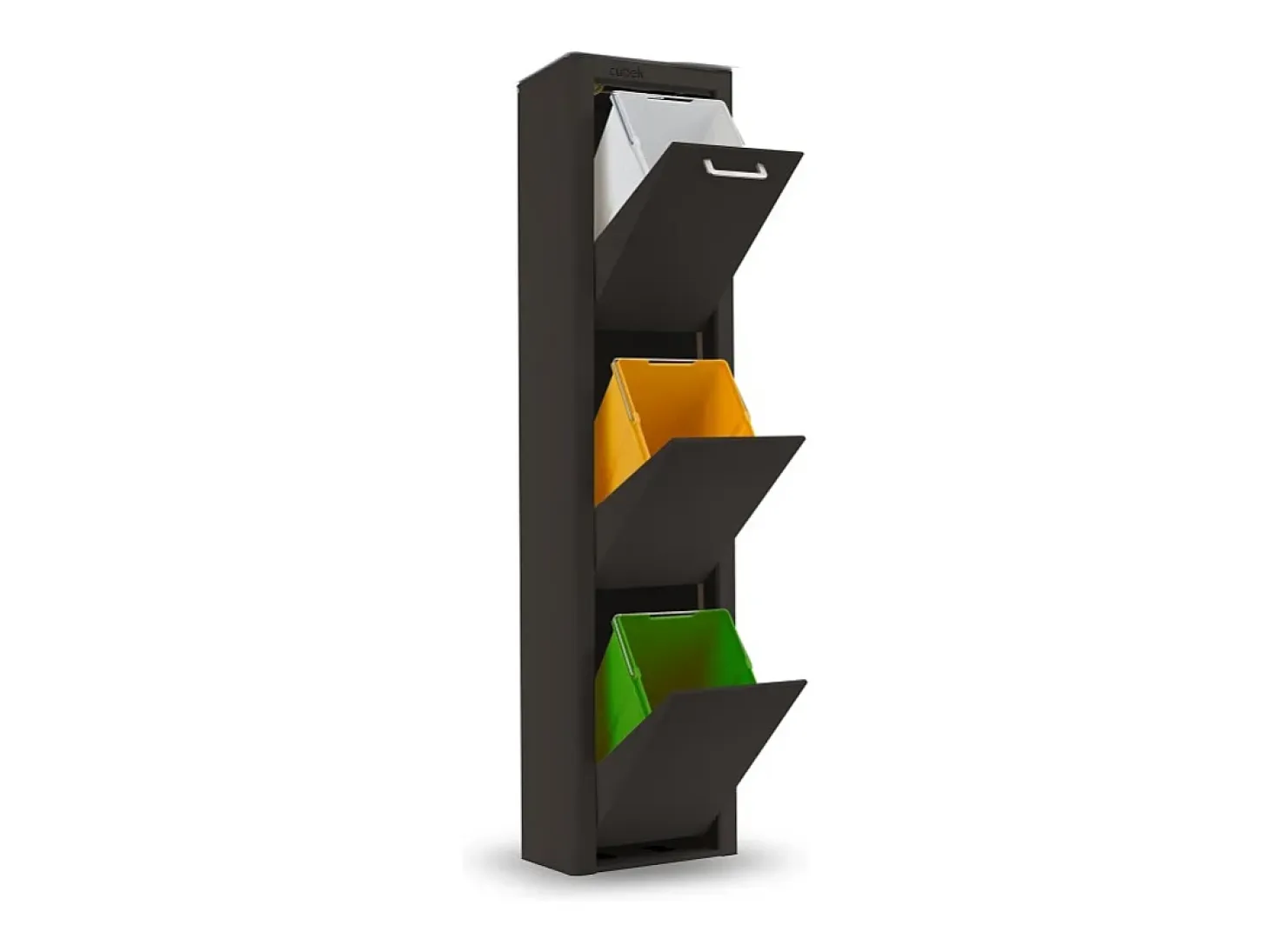 Cubo de basura para la cocina - Cubo de reciclaje - 3 compartimentos de 20L - CUBEK