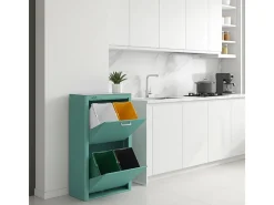 Cubo de basura para la cocina - Cubo de reciclaje - 4 compartimentos de 20L - CUBEK