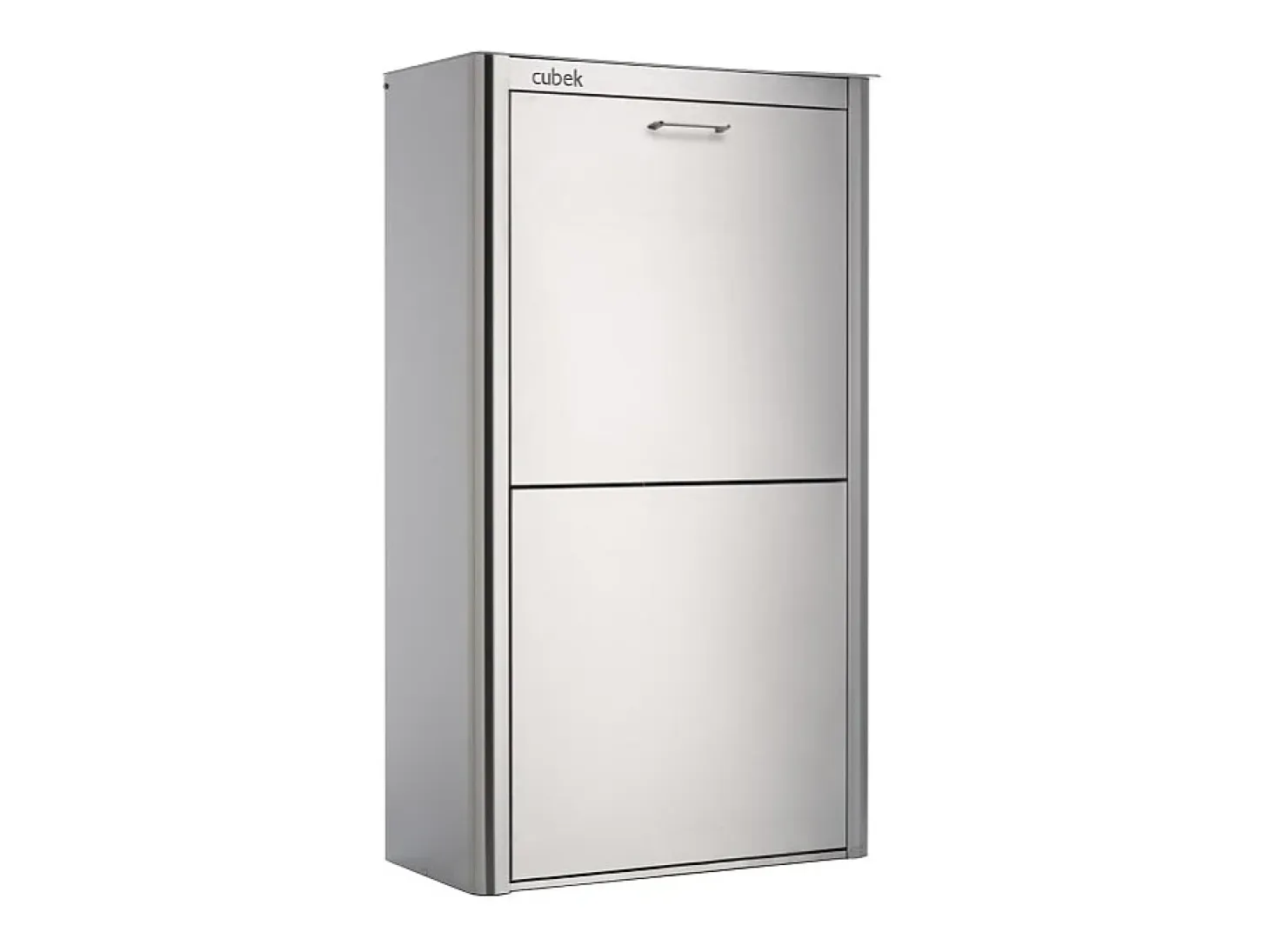 Cubo de basura para la cocina - Cubo de reciclaje - 4 compartimentos de 20L - acero Inoxidable - CUBEK