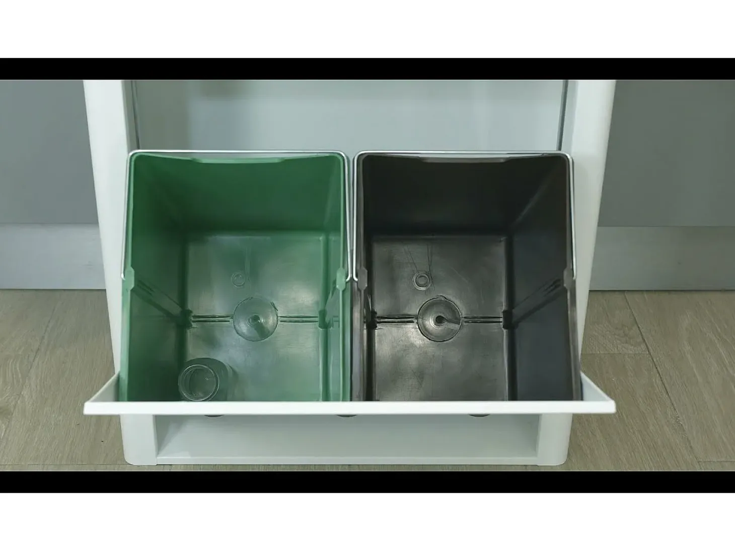Cubo de basura para la cocina - Cubo de reciclaje - 4 compartimentos de 20L - acero Inoxidable - CUBEK