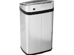 Cubo de basura plata 33x25x58 cm HOMCOM