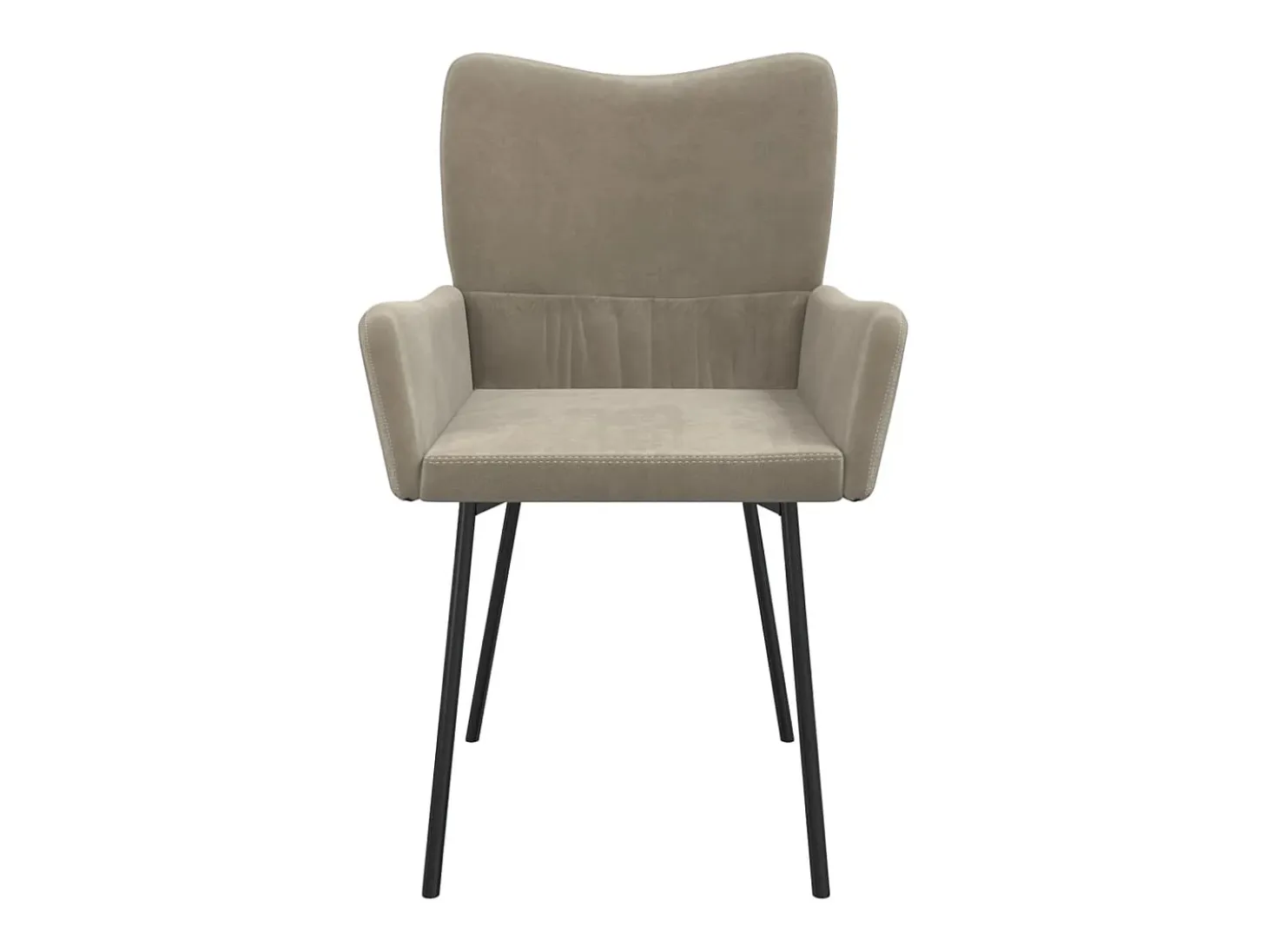 Dalira Sillas de comedor 2 unidades terciopelo gris claro