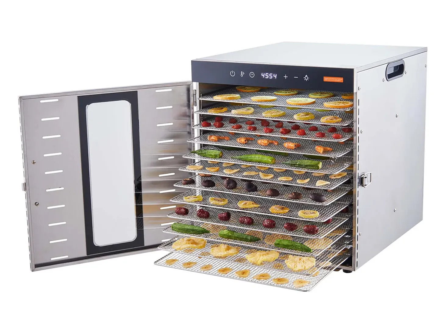 Deshidratador SucceBuy Deshidratador Alimentario con 10 Platos, Secador de Frutas Secas en Acero Inoxidable de 1000 W