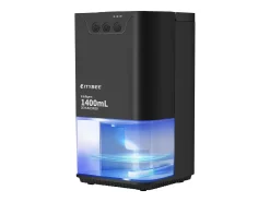 Deshumidificador NETTLIFE de 1400 ml con temporizador y temperatura ambiente (negro)
