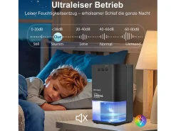 Deshumidificador NETTLIFE de 1400 ml con temporizador y temperatura ambiente (negro)