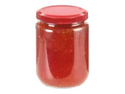 Drew Mason Tarros de mermelada de vidrio con tapa roja 96 unidades 230 ml