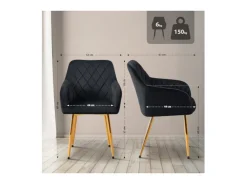 Dudeco Silla Bilbau Gold Negro