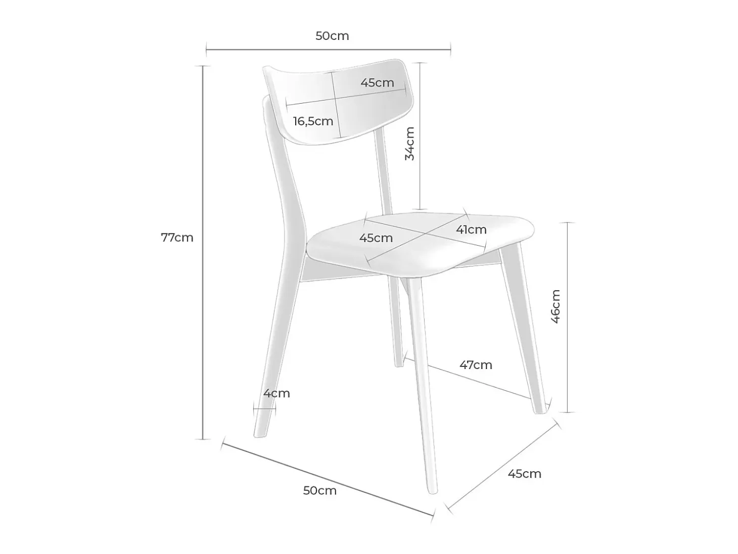 Dudeco Silla Porto Santo de Roble Gris claro