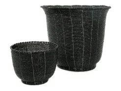 El Cuenco de Caramelos Beaded - Negro - M