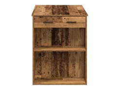 Escritorio con cajón estante madera contrachapada madera vieja
