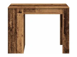 Escritorio con cajón estante madera contrachapada madera vieja