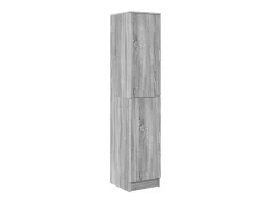 Escritorio de madera de ingeniería gris Sonoma con almacenamiento