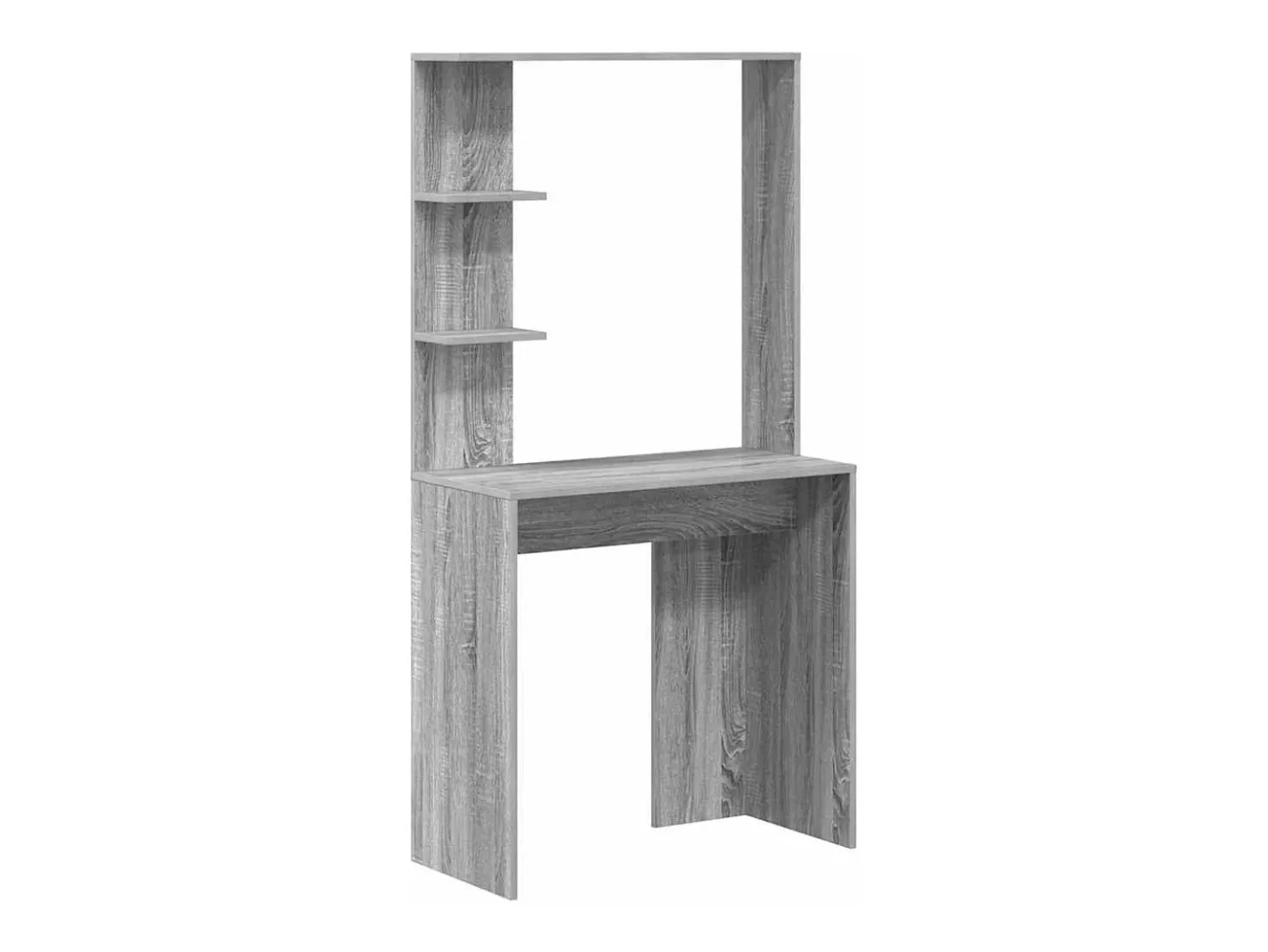 Escritorio de madera de ingeniería gris Sonoma con almacenamiento