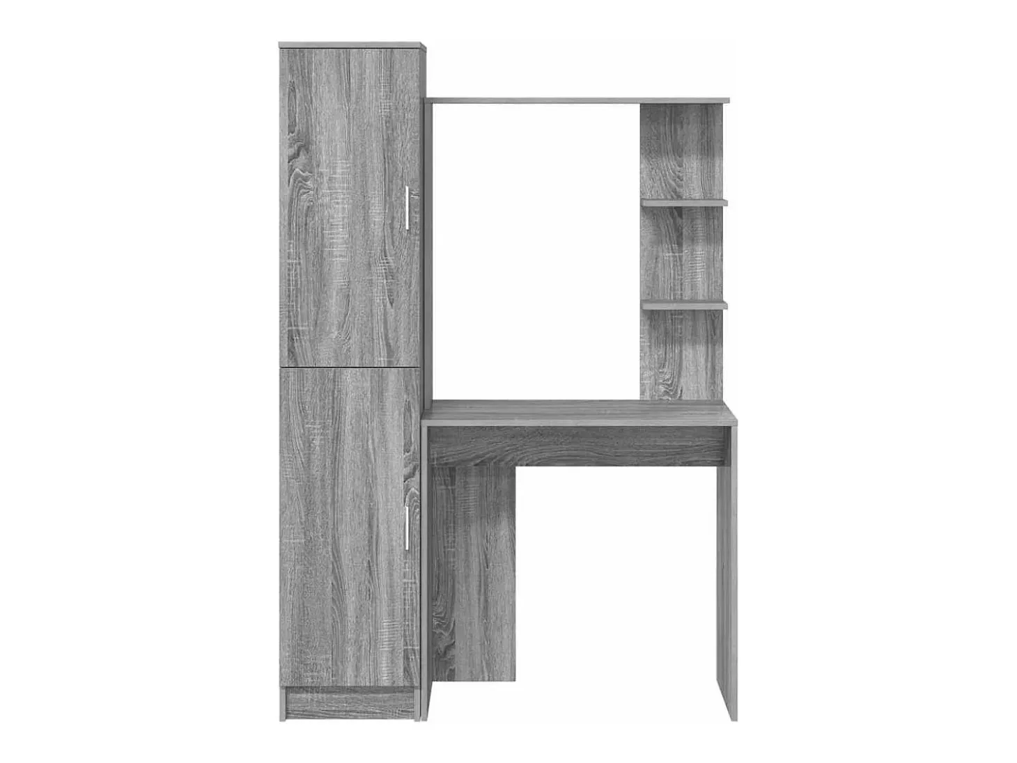 Escritorio de madera de ingeniería gris Sonoma con almacenamiento