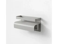 Estante de cocina con portarrollos de metal moderno Gef - Gris