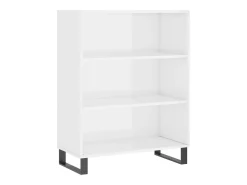 Estantería blanca brillante 69,5x32,5x90 cm