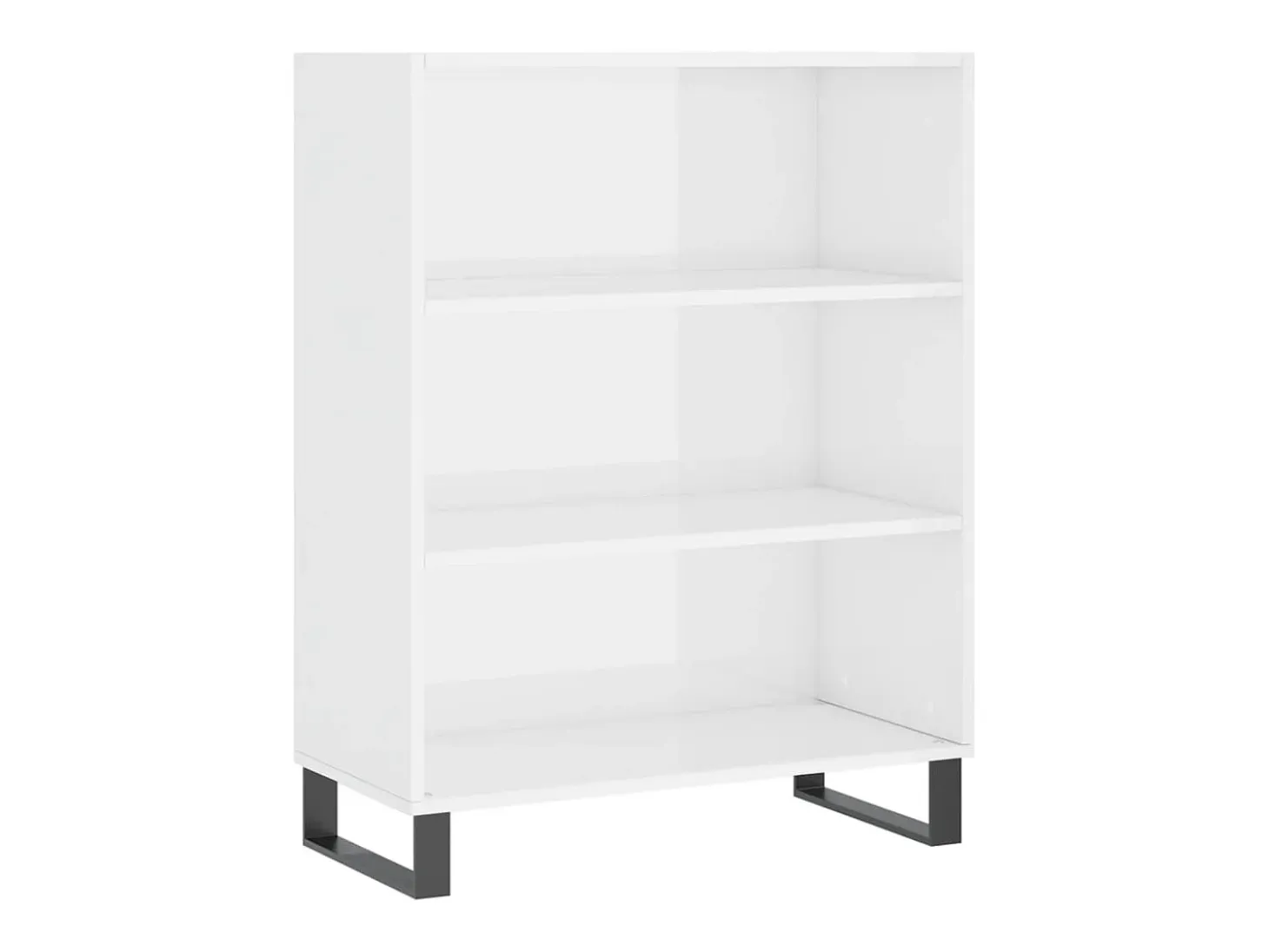 Estantería blanca brillante 69,5x32,5x90 cm