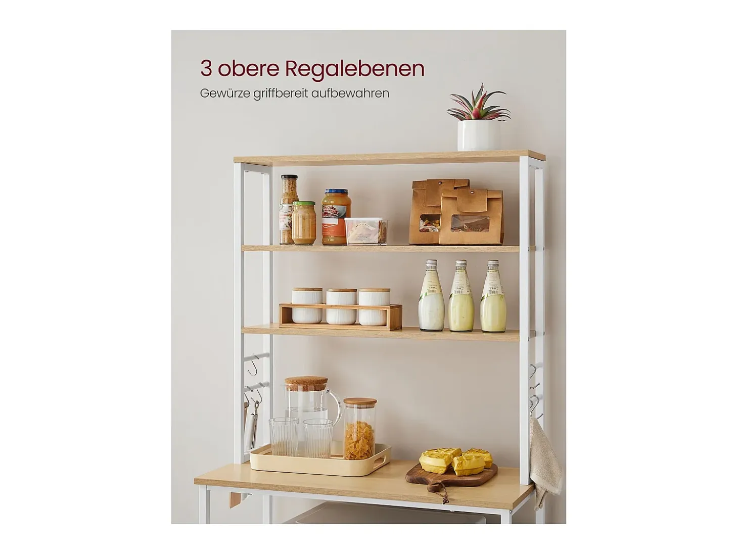 Estantería de cocina 40x80x167 cm roble blanco