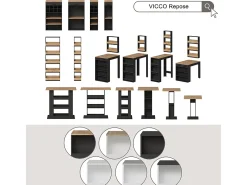 Estantería de pared oro power roble/antracita 40x15.1x98 repose