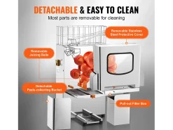 Exprimidor de Jugo de Naranja SucceBuy Extractorde Jugo de Naranja Comercial 120 W, Exprimidor de Cítricos en Acero Inoxidable con Caja de Filtro Extraíble