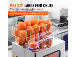 Exprimidor de Jugo de Naranja SucceBuy Extractorde Jugo de Naranja Comercial 120 W, Exprimidor de Cítricos en Acero Inoxidable con Caja de Filtro Extraíble