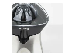 Exprimidor eléctrico de cítricos H.KoeNIG AGR60 de acero inoxidable, 600W con función de 'servicio directo'