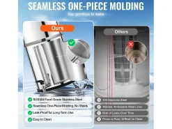 Filtro de Agua Alimentado por Gravedad SucceBuy, Sistema de Filtración de Agua por Gravedad 8,5 L 2 Filtros