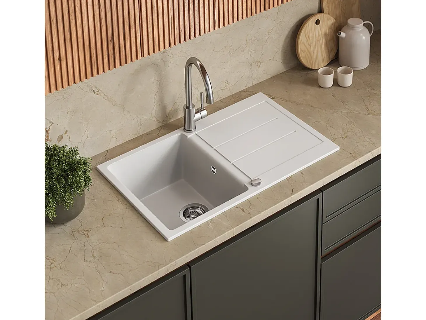Fregadero blanco 78x50x20 kapstadt