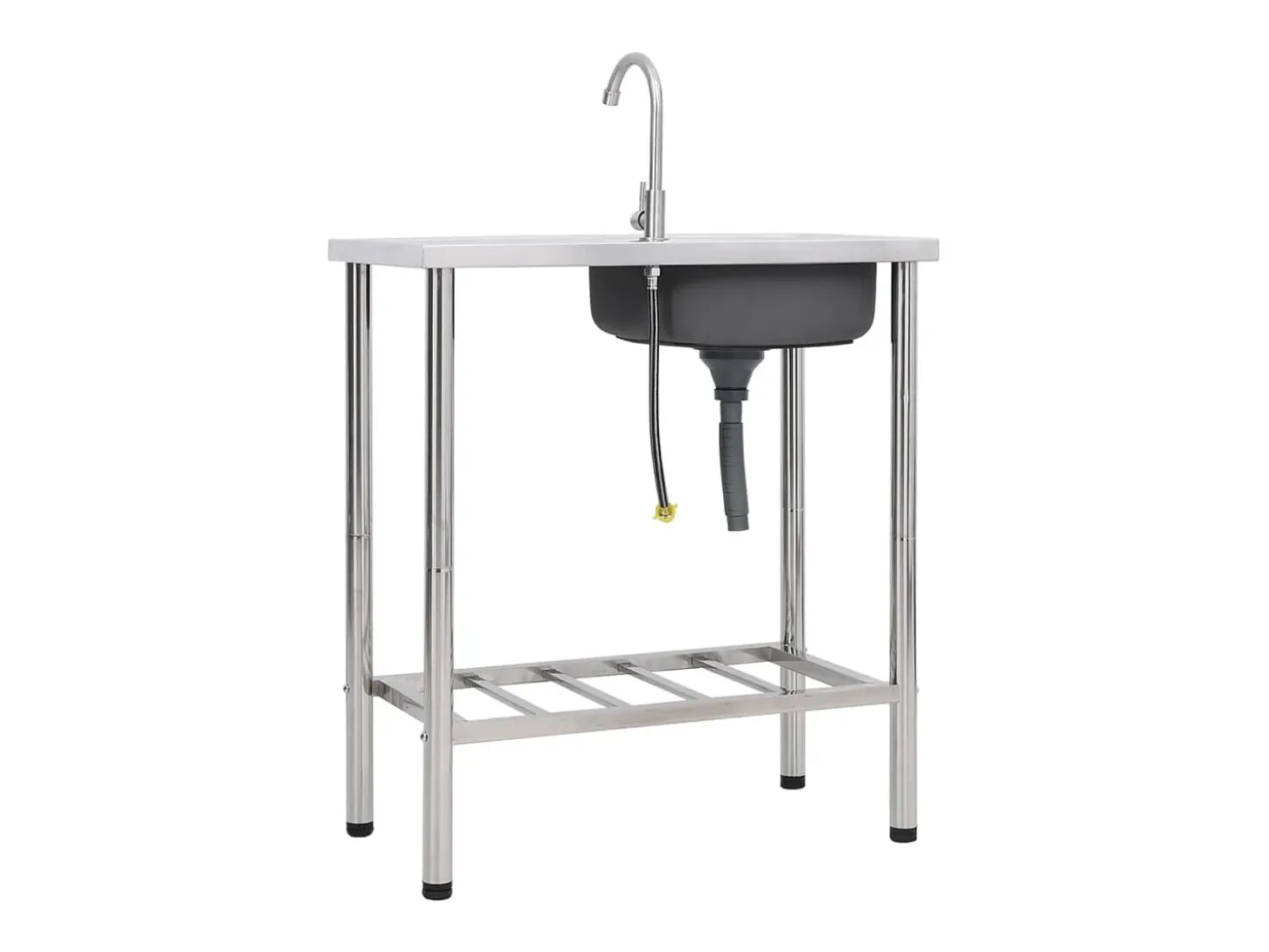 Fregadero de camping de un seno y grifo acero inoxidable ES475193