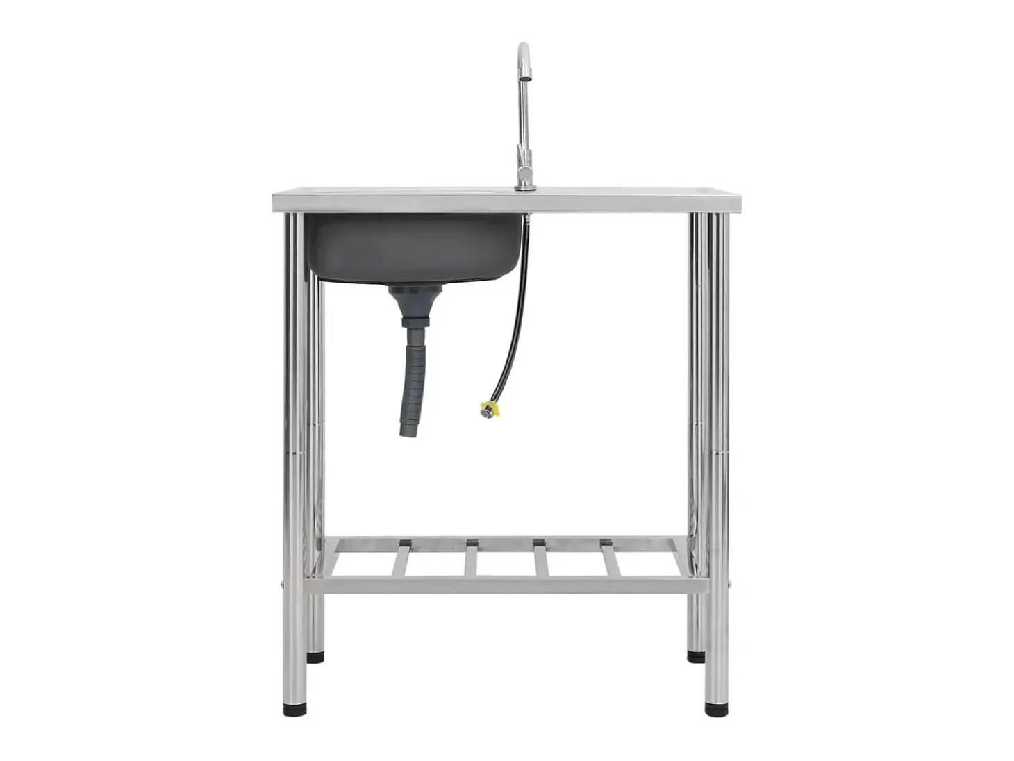 Fregadero de camping de un seno y grifo acero inoxidable ES475193