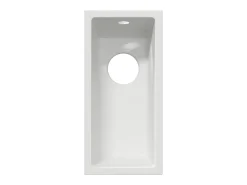 Fregadero de cocina blanco 21 x 44 x 14 cm Granito