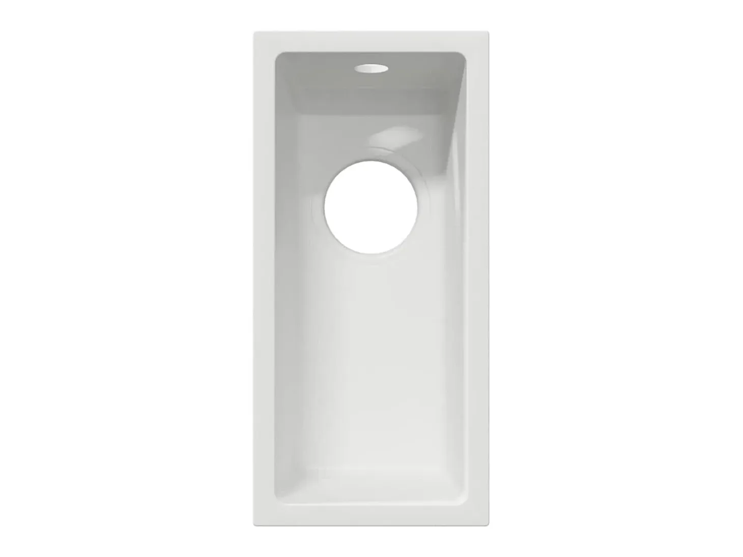Fregadero de cocina blanco 21 x 44 x 14 cm Granito