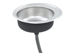 Fregadero de cocina con colador y sifón de acero inoxidable