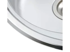 Fregadero de cocina con colador y sifón de acero inoxidable