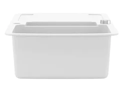 Fregadero de cocina con dos senos de granito blanco ES833469