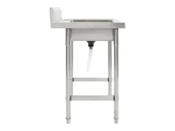 Fregadero de cocina con un seno acero inoxidable ES979477