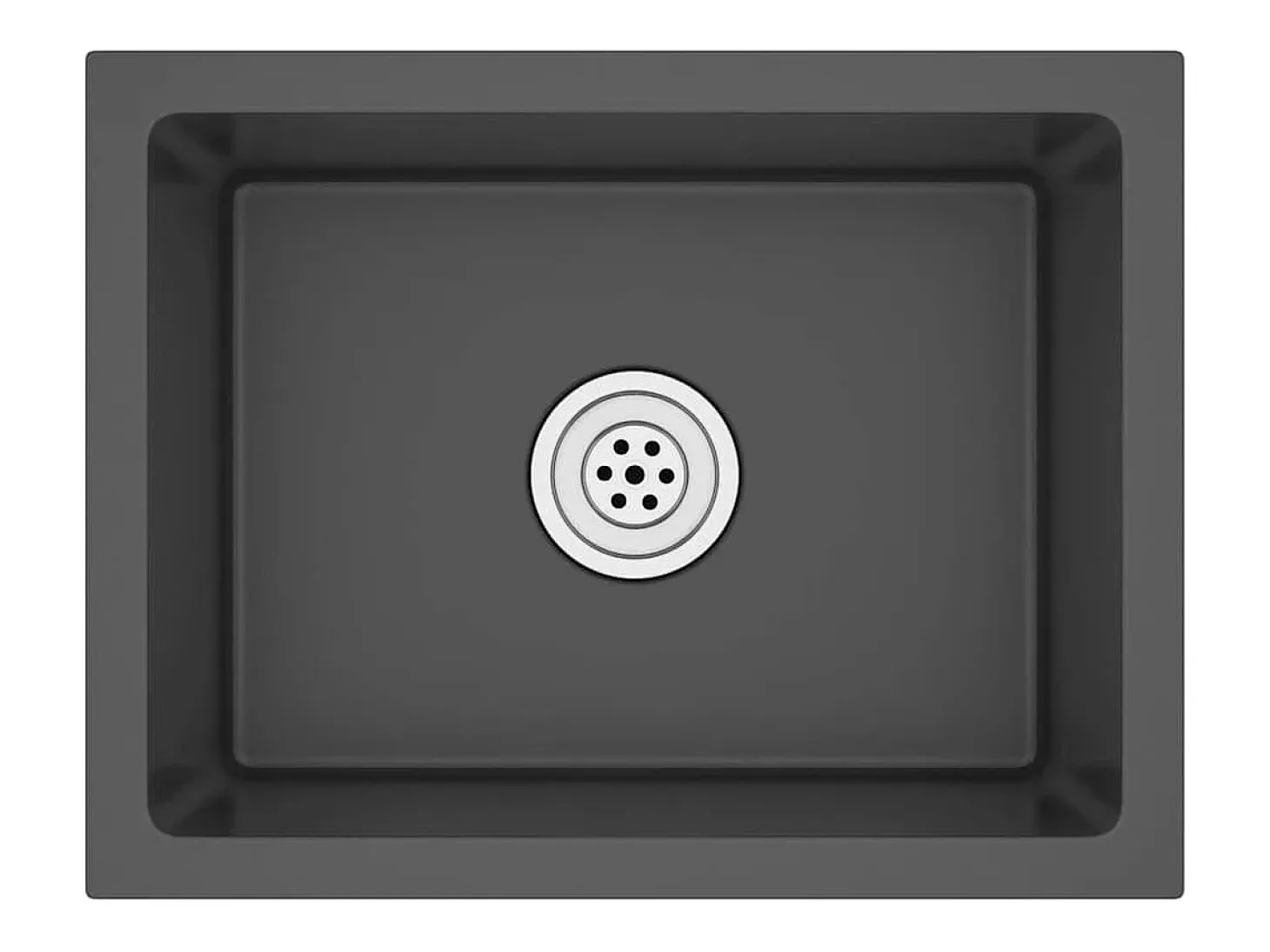 Fregadero de cocina de acero inoxidable negro hecho a mano