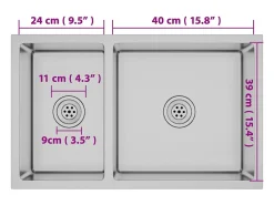 Fregadero de cocina de acero inoxidable