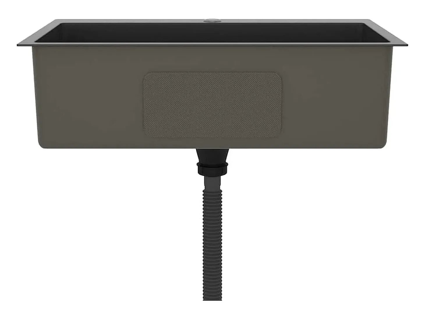Fregadero de cocina de acero inoxidable negro hecho a mano