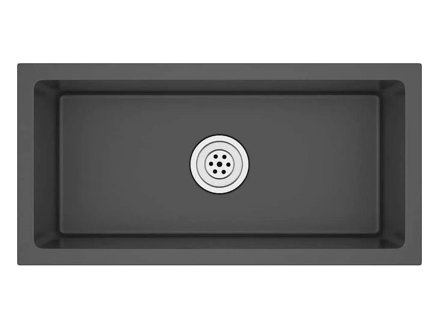 Fregadero de cocina de acero inoxidable negro hecho a mano