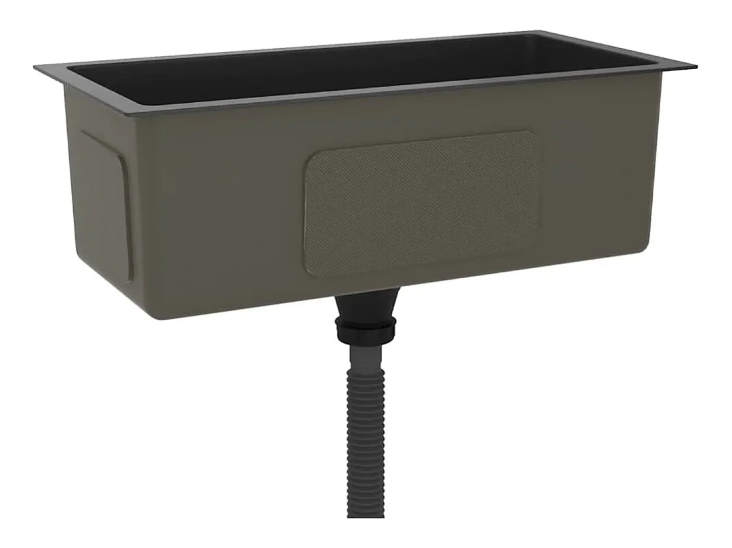 Fregadero de cocina de acero inoxidable negro hecho a mano