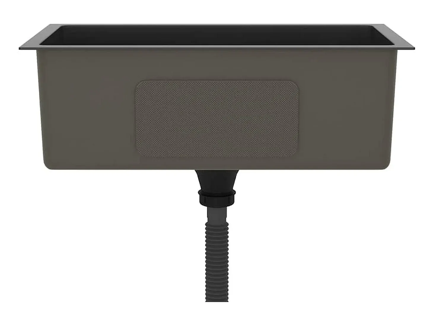 Fregadero de cocina de acero inoxidable negro hecho a mano